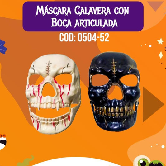 MASCARA CALAVERA CON BOCA ARTICULADA