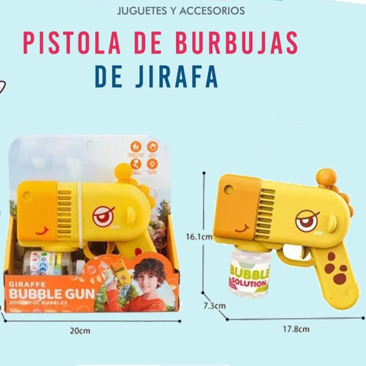 PISTOLA DE BURBUJAS DE GIRAFA