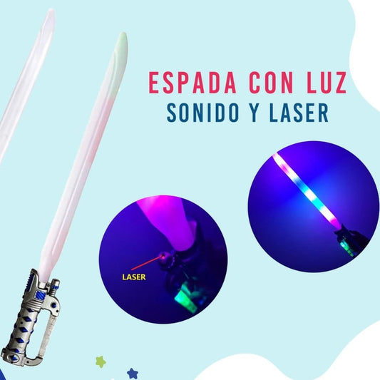 ESPADA CON LUZ, SONIDO Y LASER