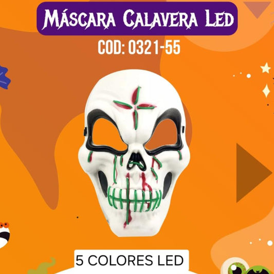 MASCARA CALAVERA LED